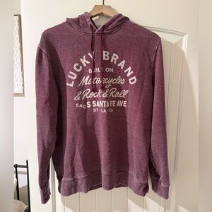 Lucky Brand Maroon Graphic Hoodie